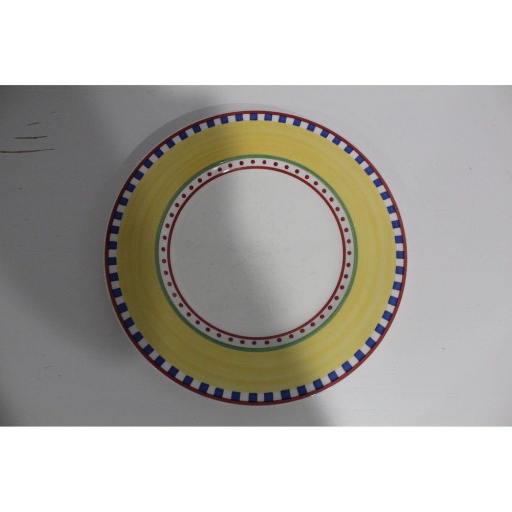 Villeroy & Boch Twist Bea Dinner Plate 10.5" Yellow Blue Checkered China Germany